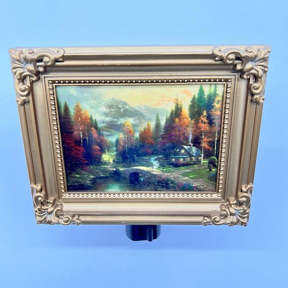 Thomas Kinkade Painter of Light Valley of Peace Framed Reproduction Nightlight - Picture 2 of 8